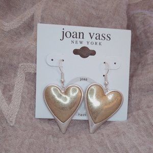 Heart Shaped Earrings | Silver & Rose Gold Tone